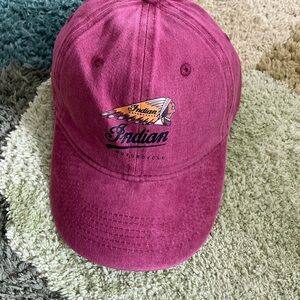 Denim Hat Adjustable Baseball Cap Vintage Indian Motorcycle logo
